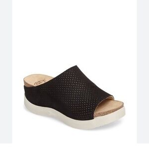 FLY London Perforated Leather Slide Sandals size 40/9